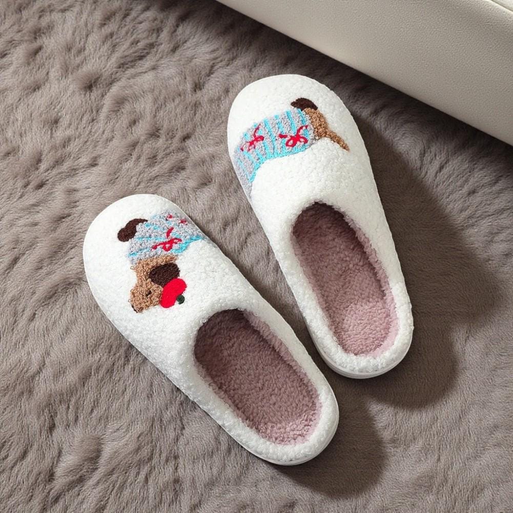 Women's Soft Dachshund Sausage Dog Plush Slippers