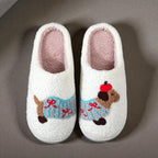 Women's Soft Dachshund Sausage Dog Plush Slippers
